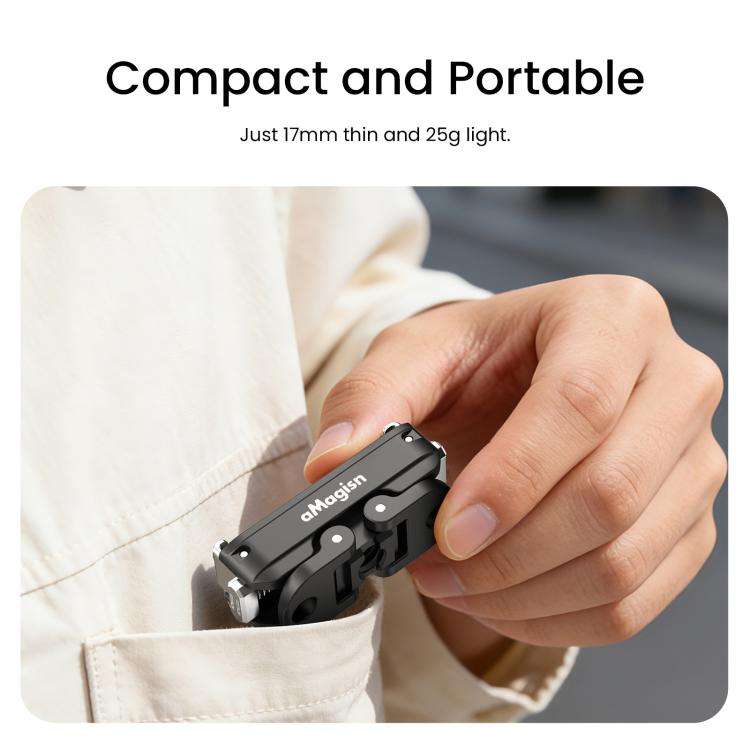 aMagisn Metal Magnetic Quick Release Mount 2.0 Lockable Adapter for DJI Osmo 360/ Action 5 Pro/4/...