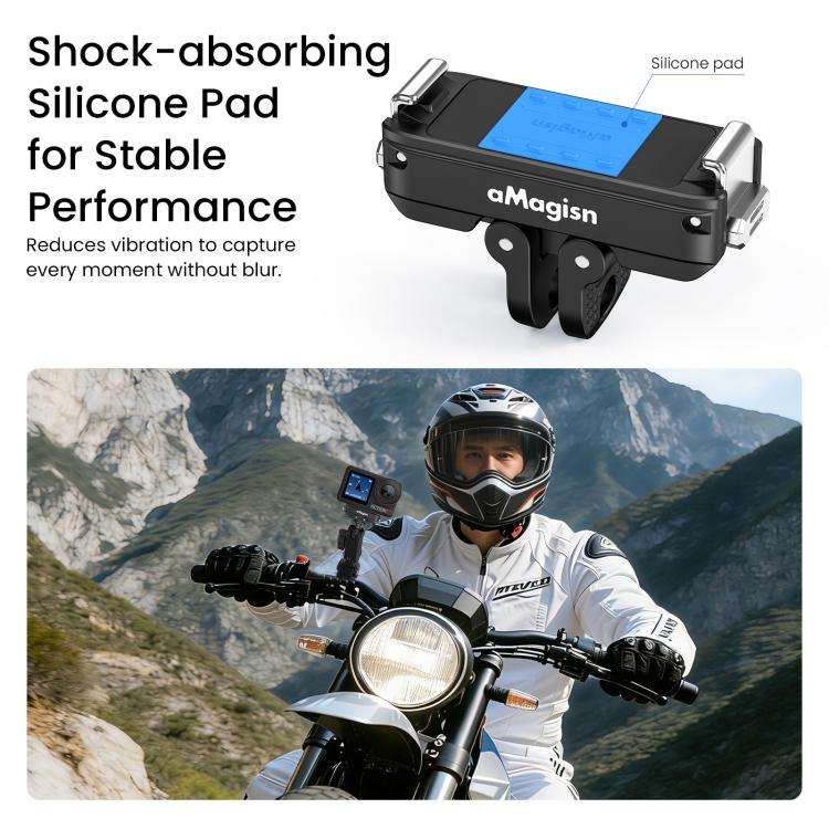 aMagisn Metal Magnetic Quick Release Mount 2.0 Lockable Adapter for DJI Osmo 360/ Action 5 Pro/4/...
