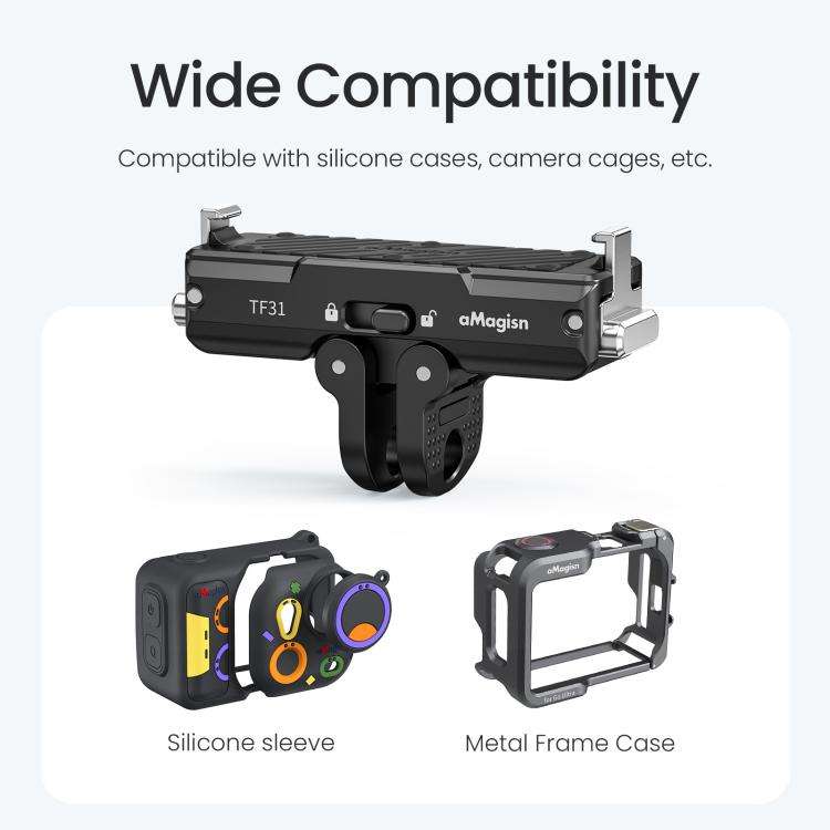 For Insta360 GO Ultra aMagisn Metal Magnetic Quick Release Mount 2.0 Lockable Adapter, For Insta3...