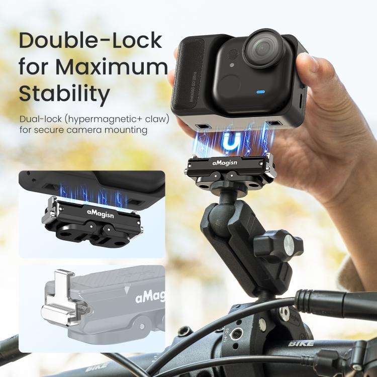 For Insta360 GO Ultra aMagisn Metal Magnetic Quick Release Mount 2.0 Lockable Adapter, For Insta3...