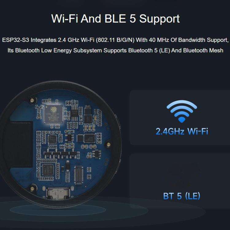 ESP32-S3 1.43 Inch AMOLED Round Touch Display Development Board Supports AI Speech Interaction An...