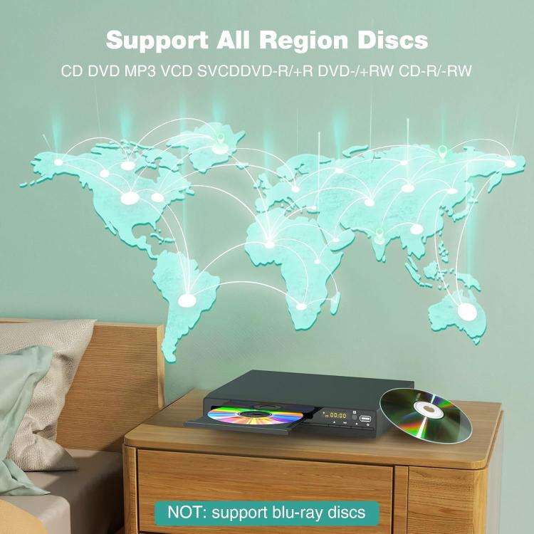 VD/VCD High-Definition Mini Home DVD Player, US Plug, EU Plug, UK Plug, AU Plug