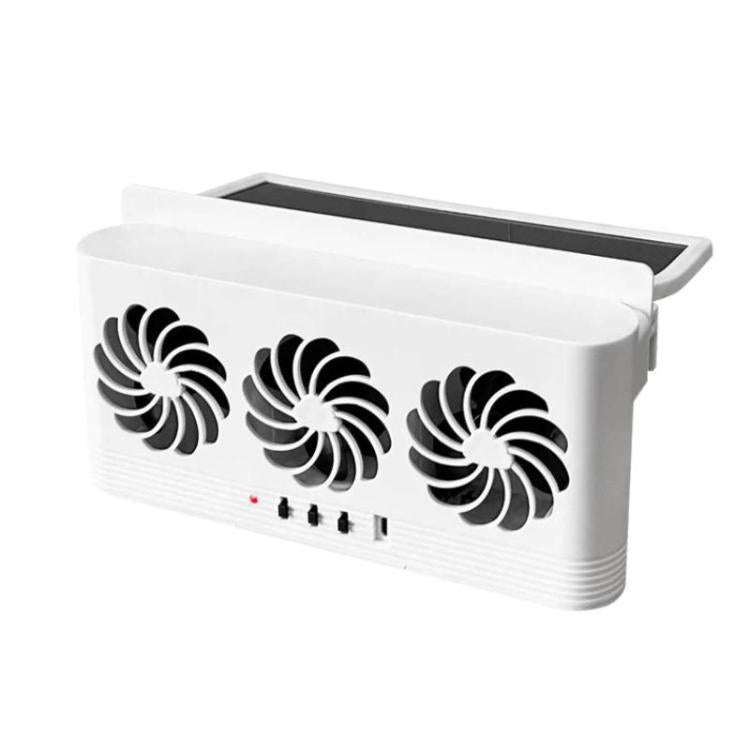 3 In 1 Solar-Powered Vehicle-Mounted Ventilation Cooling Circulating Exhaust Fan