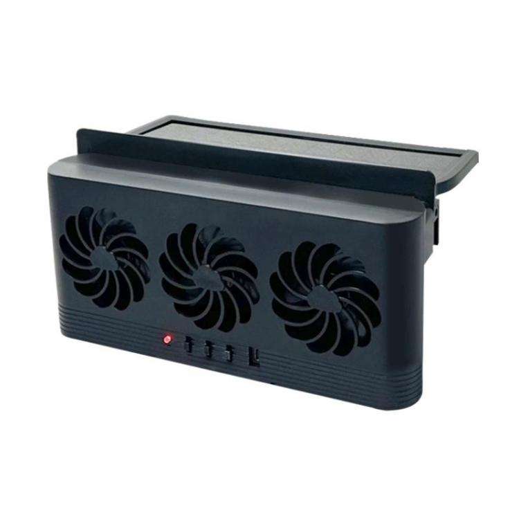 3 In 1 Solar-Powered Vehicle-Mounted Ventilation Cooling Circulating Exhaust Fan
