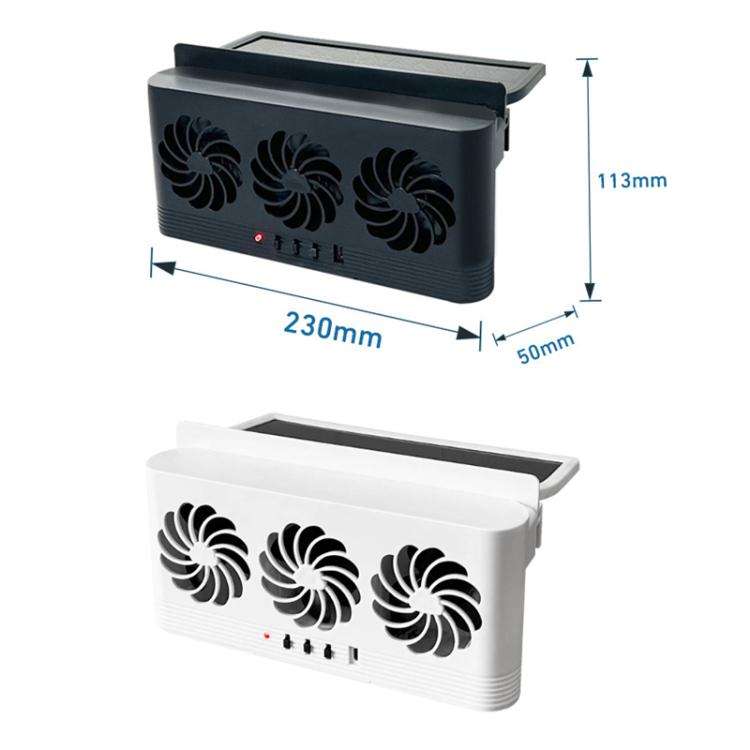 3 In 1 Solar-Powered Vehicle-Mounted Ventilation Cooling Circulating Exhaust Fan