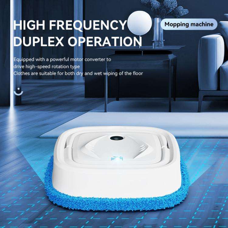 P6 Mini Rechargeable Household Floor Sweeping Robot Smart Multifunctional Floor Mop Cleaner, Whit...