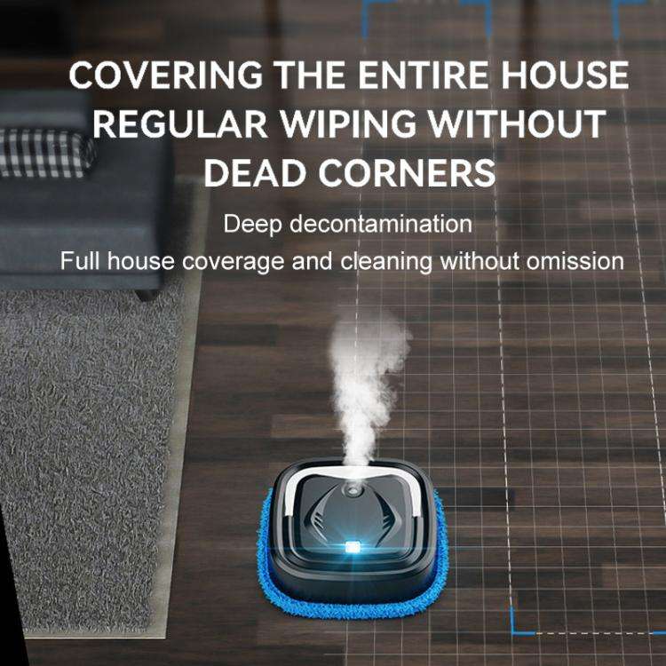 P6 Mini Rechargeable Household Floor Sweeping Robot Smart Multifunctional Floor Mop Cleaner, Whit...