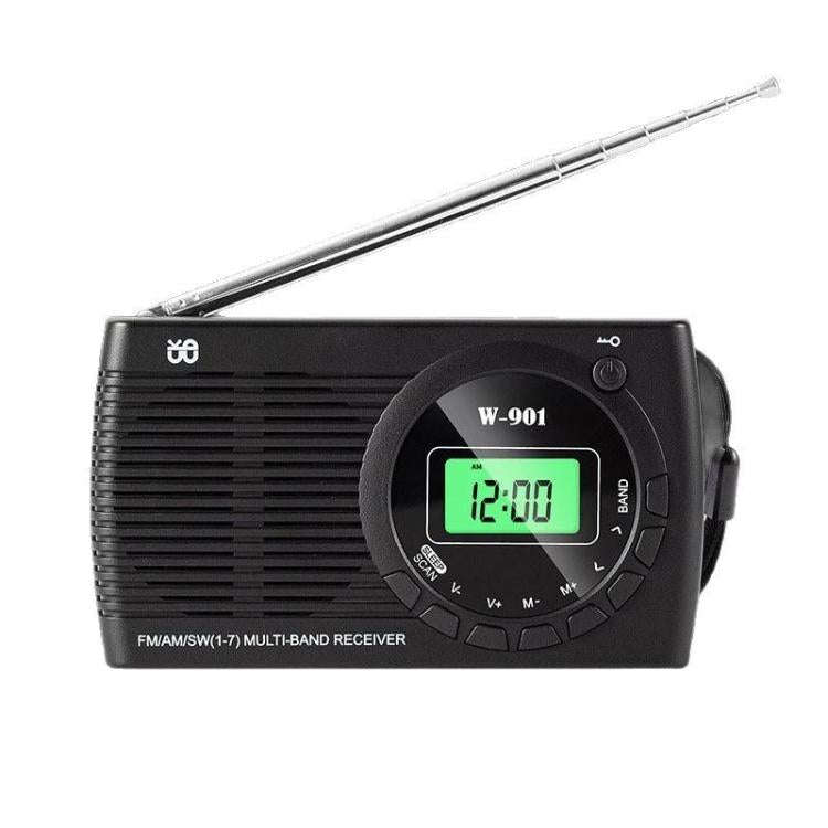 FM/AM/SW Multi-Band LCD Screen Clock-Controlled Stereo Radio, For EU, For US