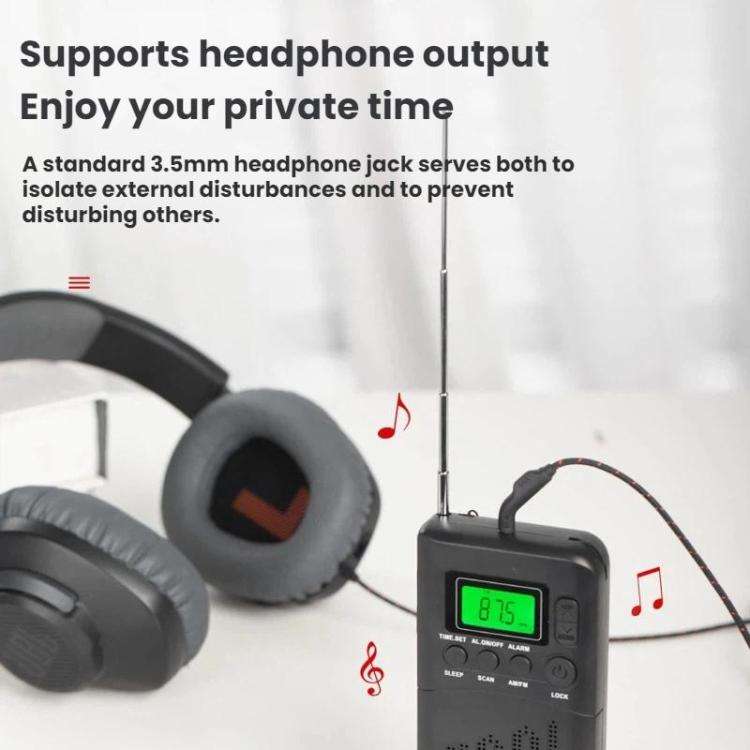 WDK Portable FM/AM Full-Band Mini Digital Display Radio, For EU, For US
