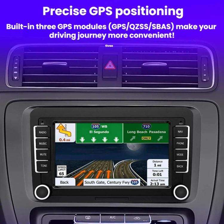 7-Inch Car Navigation System With Wireless Bluetooth CarPlay For Volkswagen, Quad-core 2GB+32GB, ...