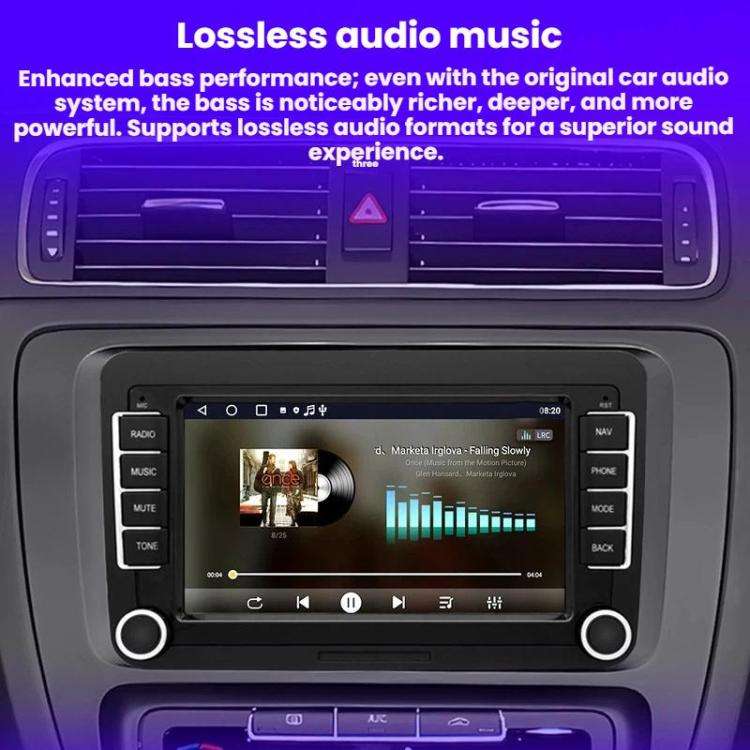7-Inch Car Navigation System With Wireless Bluetooth CarPlay For Volkswagen, Quad-core 2GB+32GB, ...