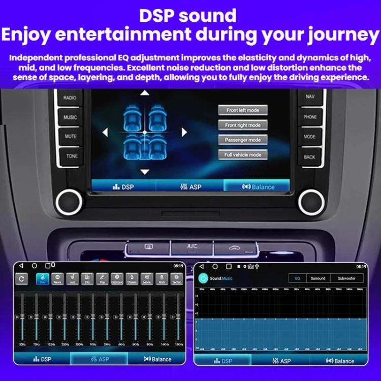 7-Inch Car Navigation System With Wireless Bluetooth CarPlay For Volkswagen, Quad-core 2GB+32GB, ...