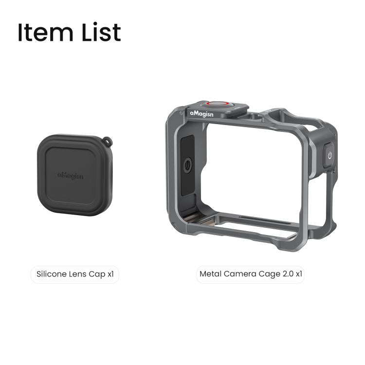 For Insta360 Ace Pro 2 / Ace Pro AMagisn Metal Camera Cage 2.0 With Quick-Switch Vertical/Horizon...