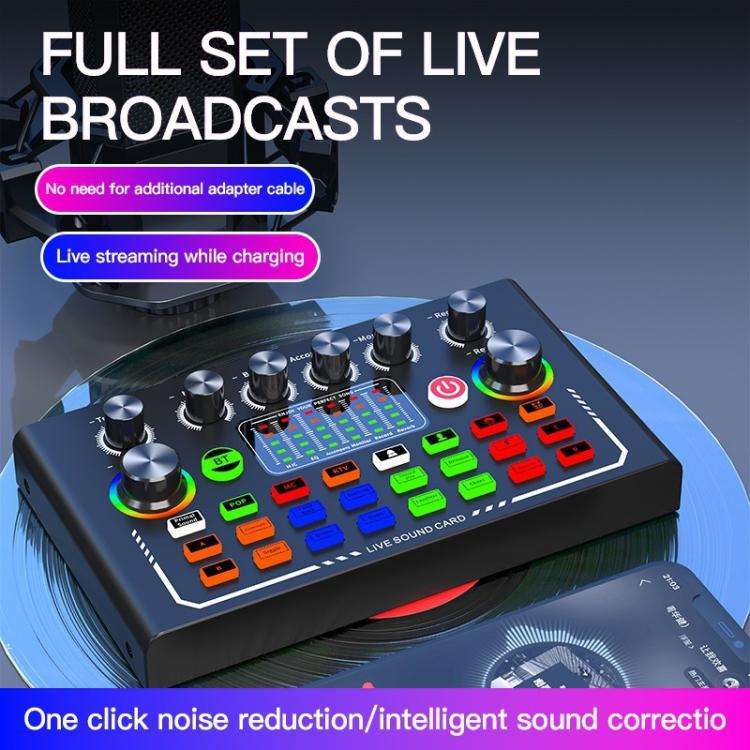 Dual BM800 Condenser Microphone With F009 Live Sound Card Kit Podcast Equipment Bundle Adjustable...