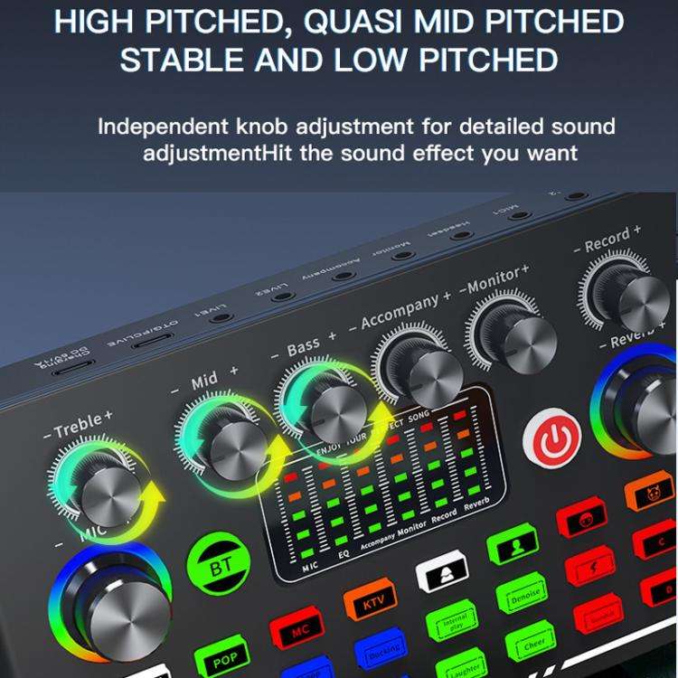 Dual BM800 Condenser Microphone With F009 Live Sound Card Kit Podcast Equipment Bundle Adjustable...