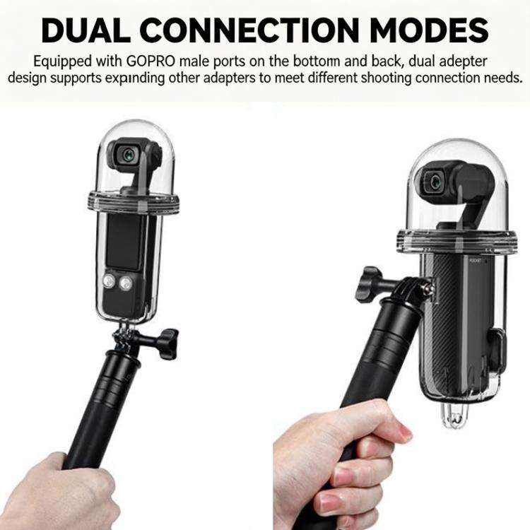 For DJI Osmo Pocket 4 Waterproof Case 60M/196ft Diving Housing with 540-degree Panoramic View Und...