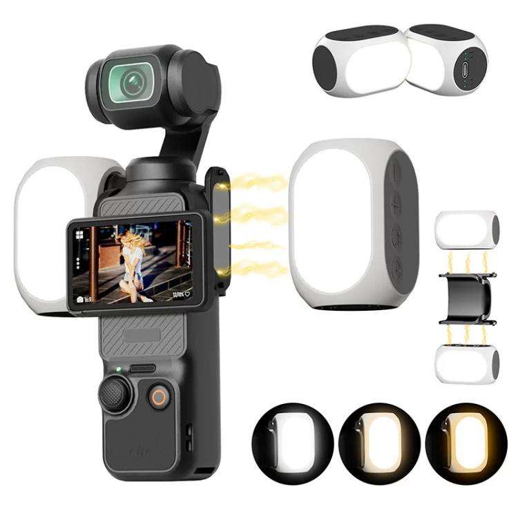 For DJI Osmo Pocket 4/3 Magnetic Fill Light 3 Color Modes Portable Rechargeable Vlog Video Light,...