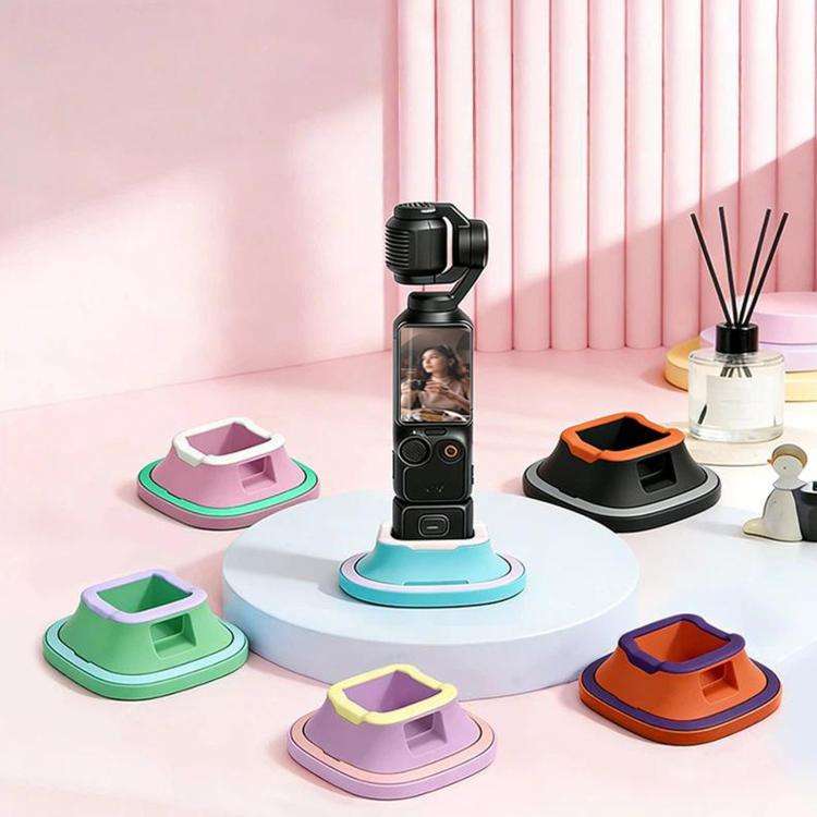 For DJI Osmo Pocket 4/3 Silicone Anti-Slip Base Desktop Support Stand Holder Includes Reusable Na...