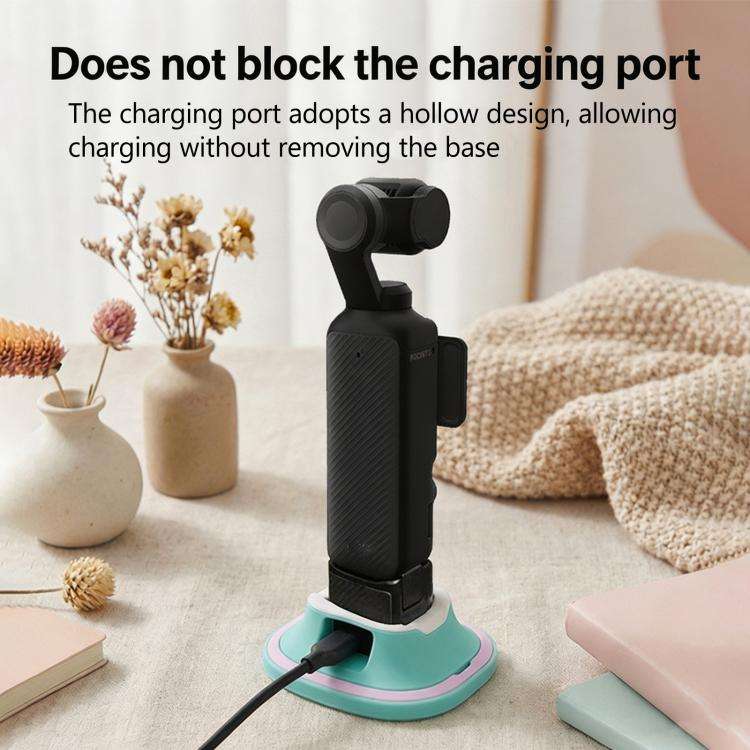 For DJI Osmo Pocket 4/3 Silicone Anti-Slip Base Desktop Support Stand Holder Includes Reusable Na...