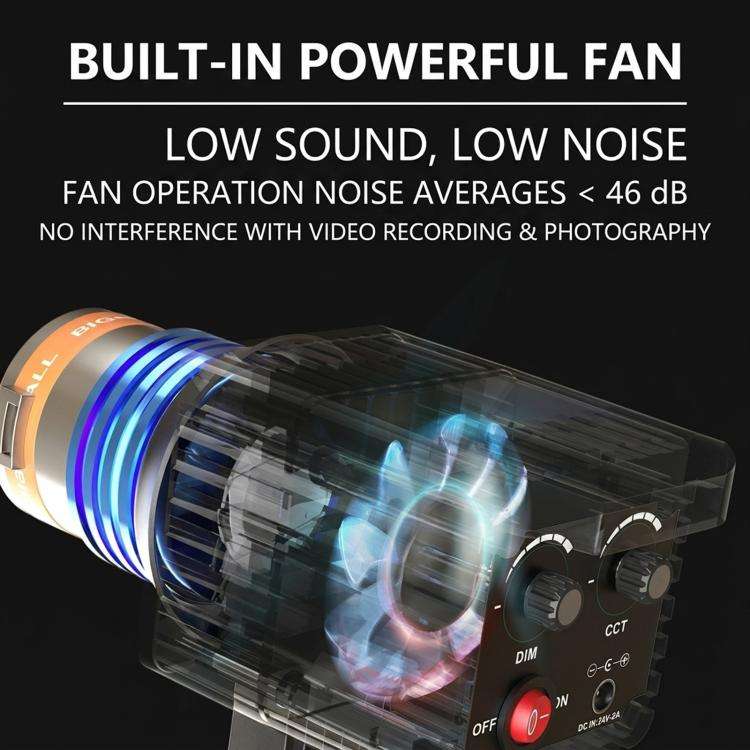 DENGWEI 50W COB LED Hair Light For Live Streaming, Bi-Color 3000K-6500K Studio Spotlight With Adj...