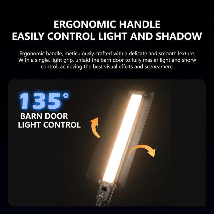 DENGWEI 30W Handheld RGB Light Wand Rechargeable LED Video Light Stick 2700K-8500K Full Color Pho...