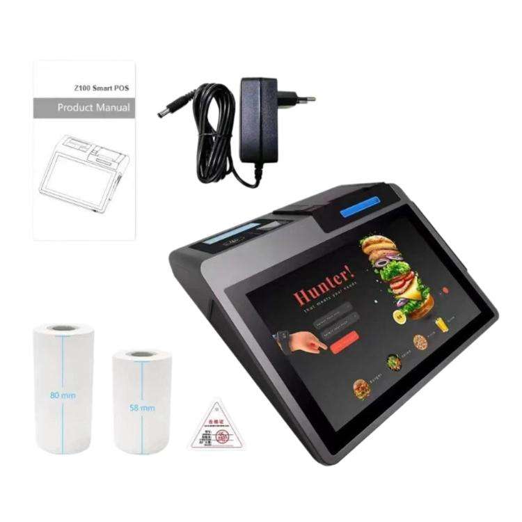 Z100 Dual-Screen Smart Cash Register With Printing All-In-One Machine, Android POS Terminal For H...