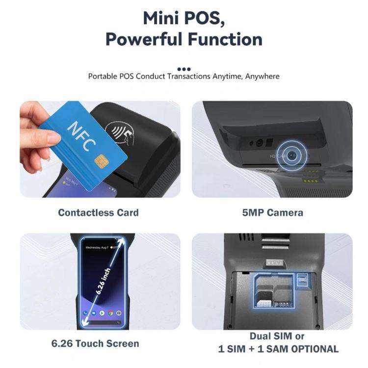 Mobile Handheld POS Machine, Smart Android Payment Terminal For Restaurant & Parking Lot, Z93