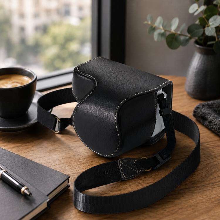For Sony ZV-E10 II / ZV-E10M2 PU Leather Camera Case Bag Protective Half Body Cover With Shoulder...