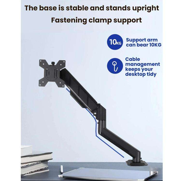 10-32 Inch Monitor Cylinder Spring Cantilever Desktop Height-Adjustable Bracket, DY-01