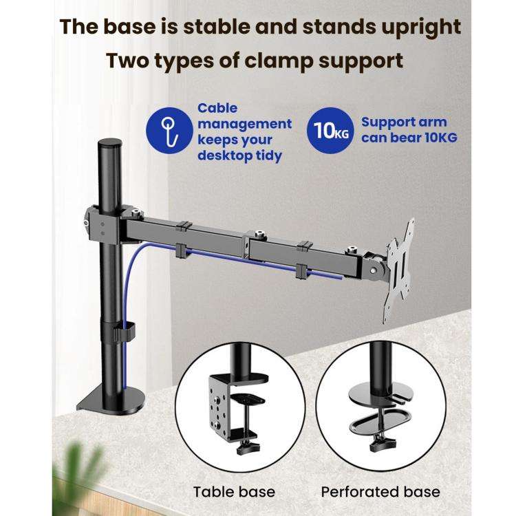 Computer Monitor Mechanical Single-arm Rotating Stand Desktop Clamp, ZX-MT011