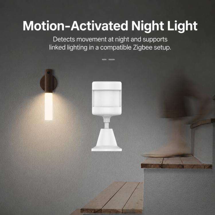 Tuya Zigbee PIR Motion Sensor Smart Human Motion Detector Wireless Home Security Alarm with 360-d...