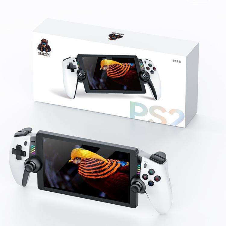 SJGAM M28 Vibration Experience 7 Inch IPS Large Screen Handheld Gaming Console, 128GB, 256GB