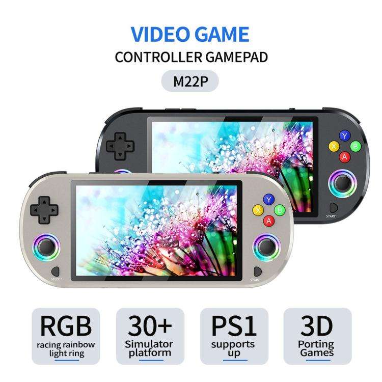 SJGAM M22 PRO 5 Inch HD IPS Open Source Retro Portable Handheld Game Console With Controller, 64G...