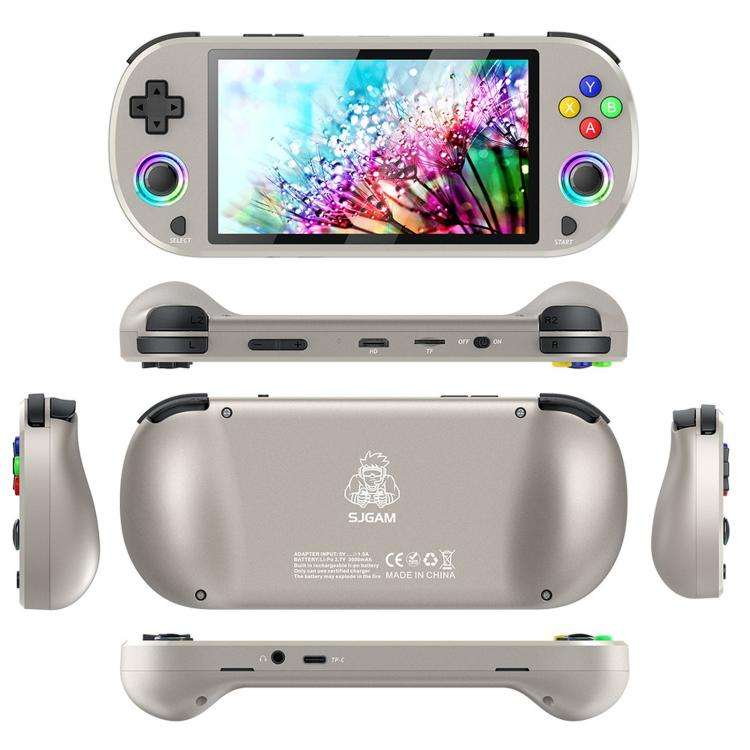 SJGAM M22 PRO 5 Inch HD IPS Open Source Retro Portable Handheld Game Console With Controller, 64G...