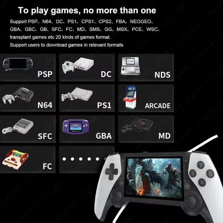 SJGAM M25 HD Screen Handheld Game Console, 64GB, 128GB, 256GB, 64GB+2pcs Game Controller, 128GB+2...