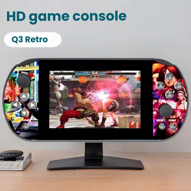 Q3 HD Large-Screen Retro Joystick Handheld Game Console, Blue 32G, Blue 64G, Red 32G, Red  64G