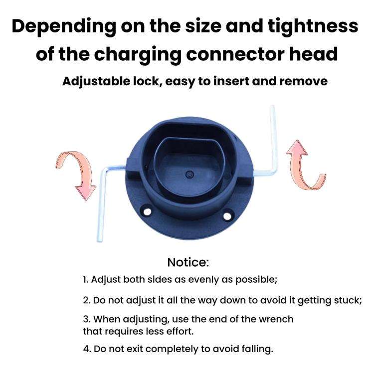 For EU Type 2 EV Charging Pile Round Empty Charging Connector Dock Bracket, For EU Type 2 Round