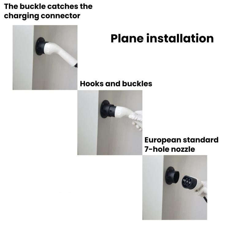 For EU Type 2 EV Charging Pile Round Empty Charging Connector Dock Bracket, For EU Type 2 Round