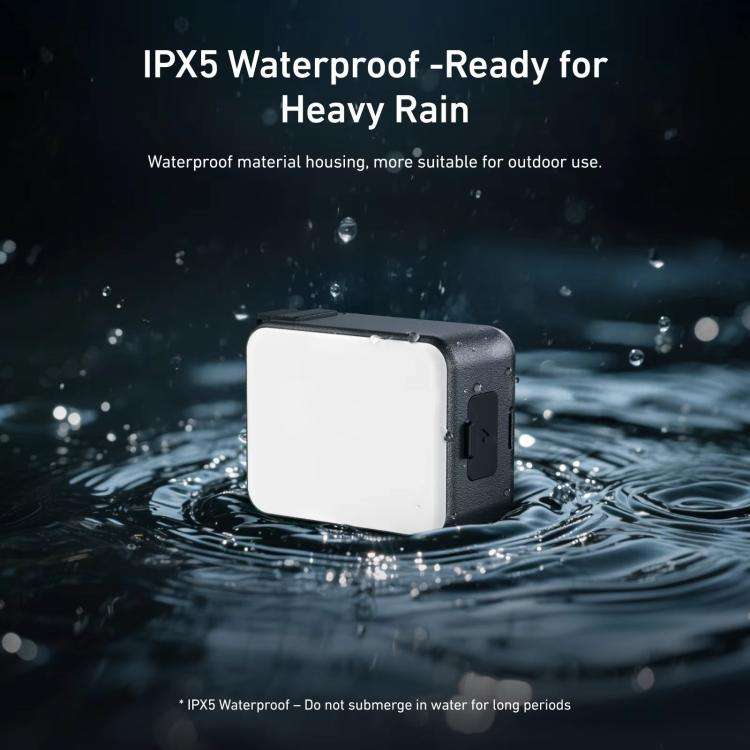 For DJI Action 5 Pro/4/3 TELESIN Quick-Release Mini Vlog Fill Light, IPX5 Waterproof Magnetic LED...