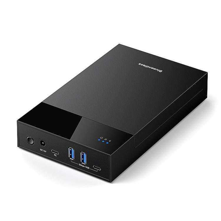 Blueendless 3.5/2.5 Inch SATA External Hard Drive Enclosure With Built-In USB 3.0 Hub USB To SATA...