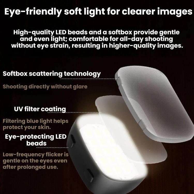 For DJI Pocket 4 BRDRC Portable Handheld Magnetic Selfie Light