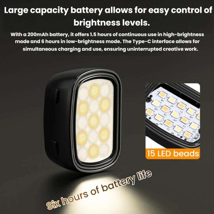 For DJI Pocket 4 BRDRC Portable Handheld Magnetic Selfie Light
