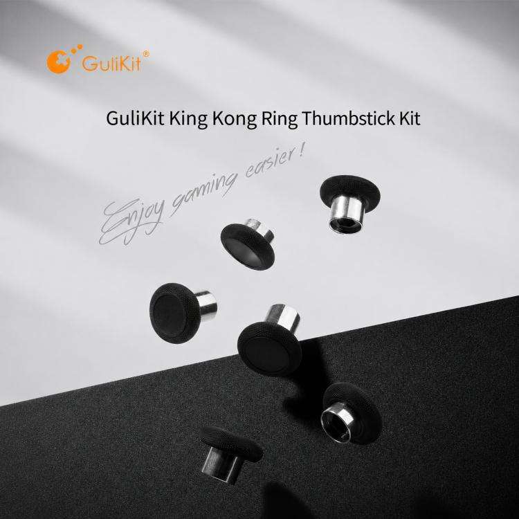 GuliKit NS34 King Kong Ring Thumbstick Kit 6-in-1 Replacement Joystick Caps with 3 Heights Compat...