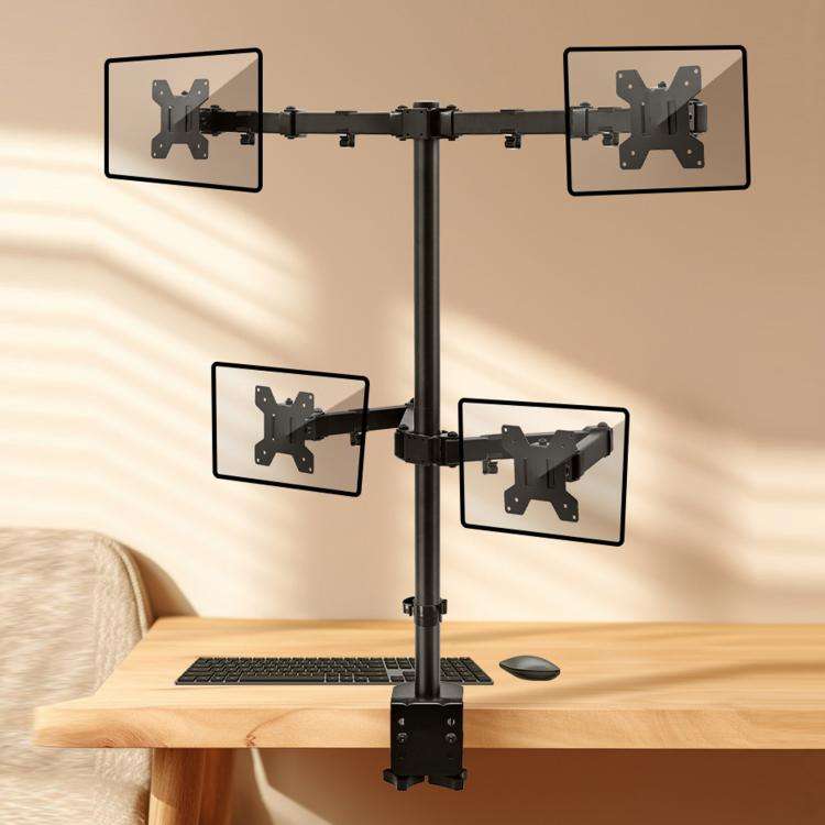 10-32 Inch 4-Screen Desktop Monitor Mount With Mechanical Arm, ZX-MT044