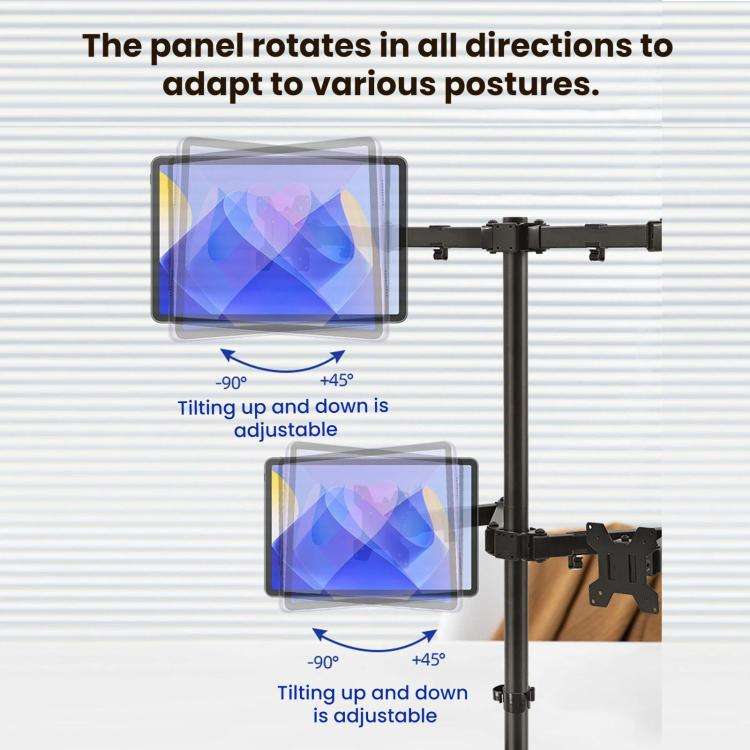 10-32 Inch 4-Screen Desktop Monitor Mount With Mechanical Arm, ZX-MT044
