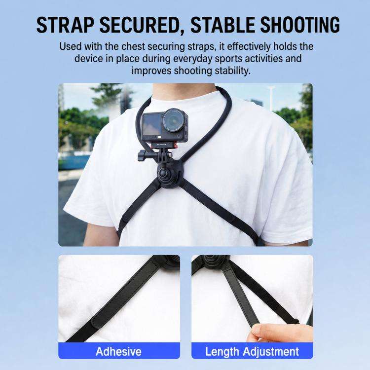 BRDRC POV Perspective Shot Quick-Release Neck Brace, For Insta360  Ace Pro 1 / 2, For Gopro