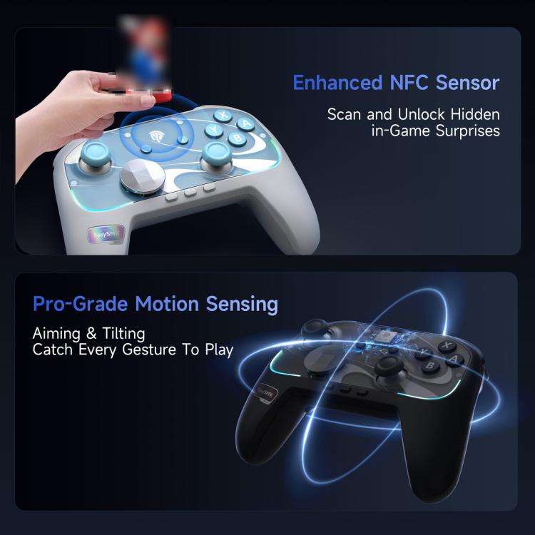 EasySMX S10 Wireless Controller for Nintendo Switch & Switch 2 Gamepad with NFC, HD Rumble & Swap...