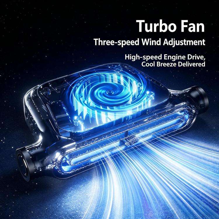 KLX09 3-Speed High Wind Car Seat Fan USB Brushless Motor Cooling Fan