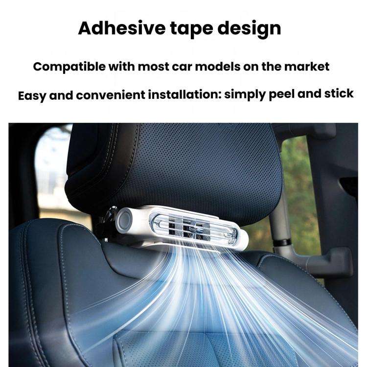 KLX09 3-Speed High Wind Car Seat Fan USB Brushless Motor Cooling Fan