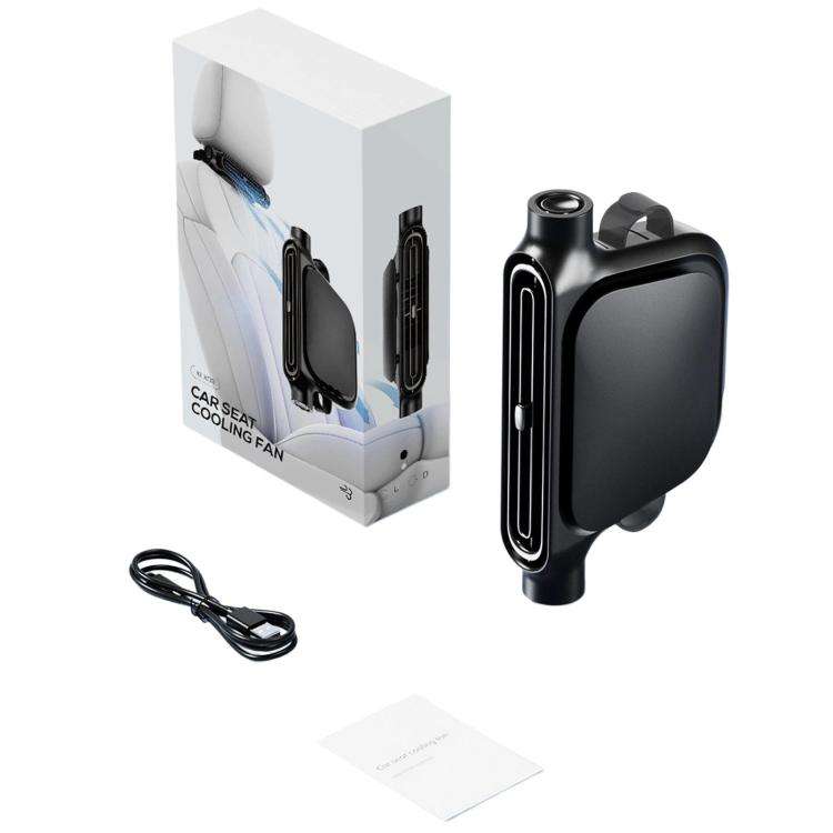 KLX09 3-Speed High Wind Car Seat Fan USB Brushless Motor Cooling Fan